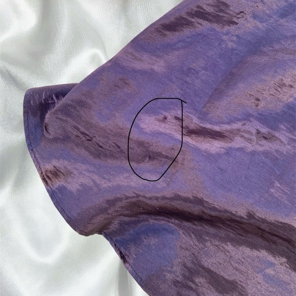 Dainty strappy dark purple satin cami - Picture 3 of 5